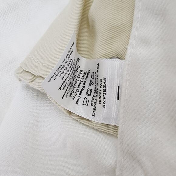 NEW Everlane The High Rise Cheeky Straight Leg High Waisted Jean Bone White - Picture 11 of 11